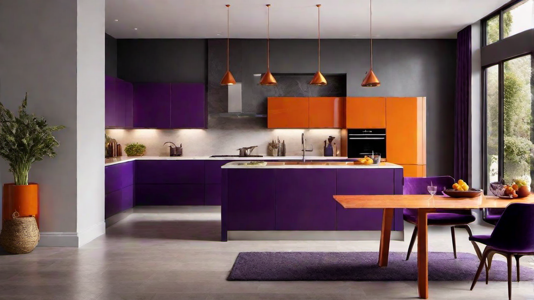 Orange and Purple Fusion: Infusing Warmth and Sophistication