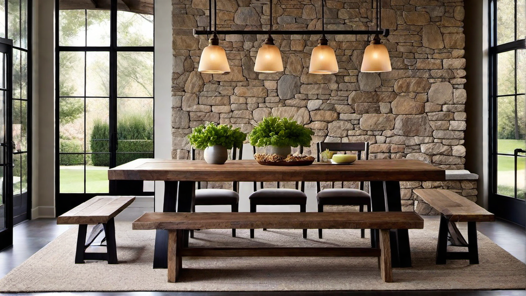 Organic Materials: Reclaimed Wood and Stone Features