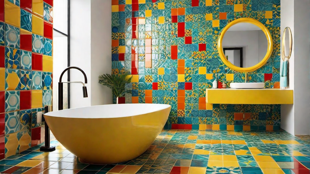 Rainbow Retreat: Multicolored Wall and Floor Tiles
