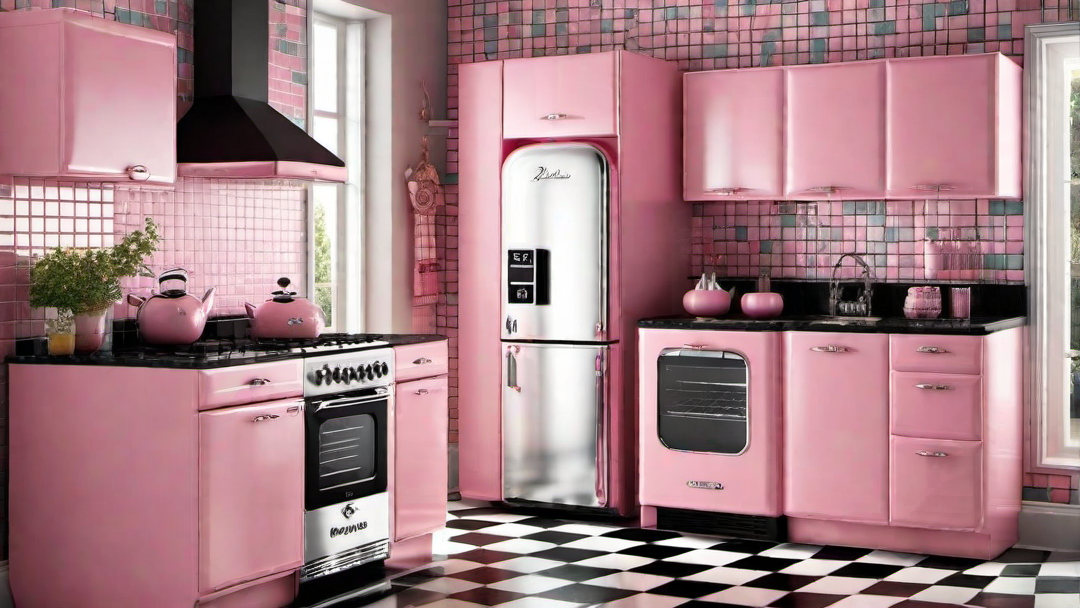 Retro Vibes: 50s-inspired Pink Kitchen Design