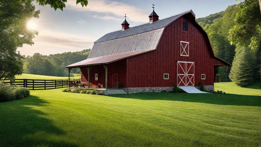 Rural Charm: Landscape and Exterior Design of Barn Dominium Homes