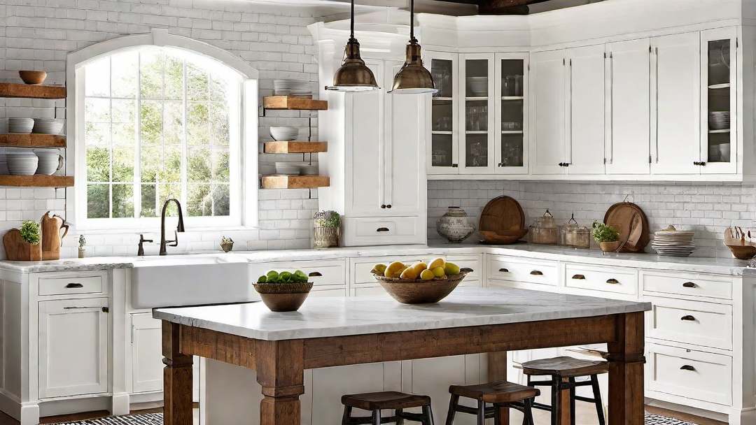 Rustic Appeal: White Farmhouse Kitchen with Country Charm