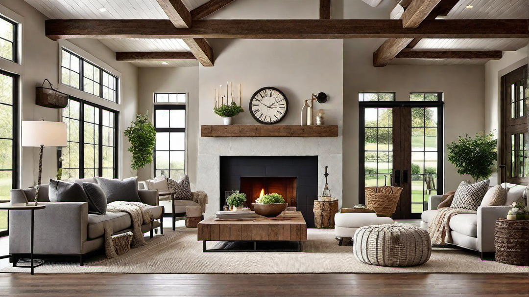 Rustic Charm: Exposed Wooden Beams and Barn Doors