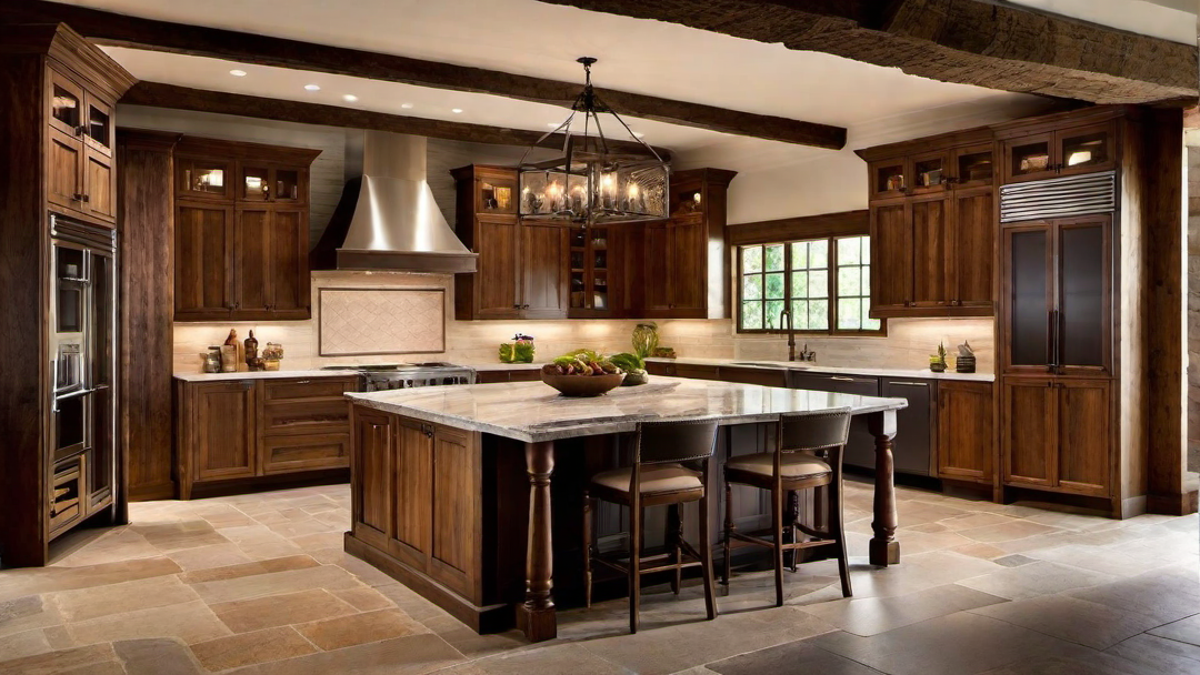 Rustic Charm: Kitchen Islands with Natural Wood Finishes