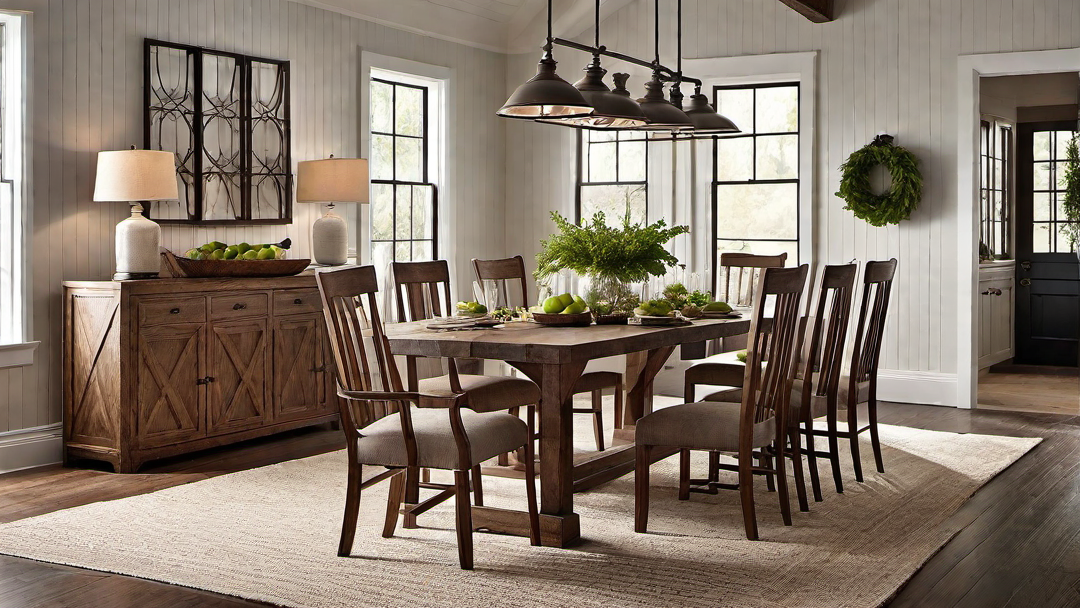 Rustic Elegance: Wooden Farmhouse Dining Table