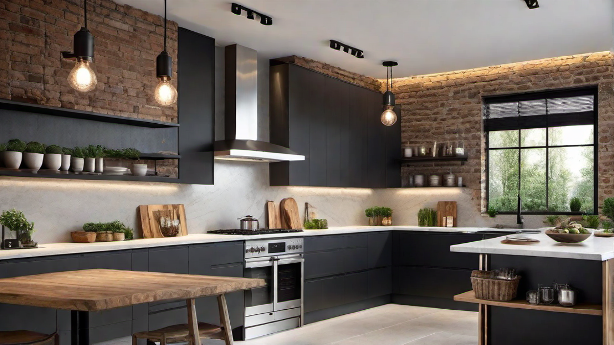 Rustic Meets Modern: Blending Natural Elements with Sleek Kitchen Design