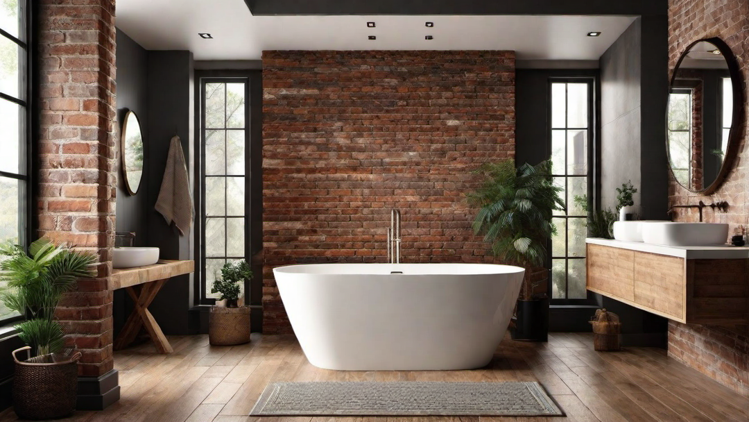 Rustic Touch: Exposed Brick and Wooden Accents