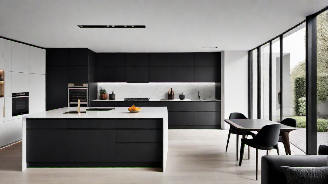 Scandinavian Influence: Black Kitchen with Minimalist Design