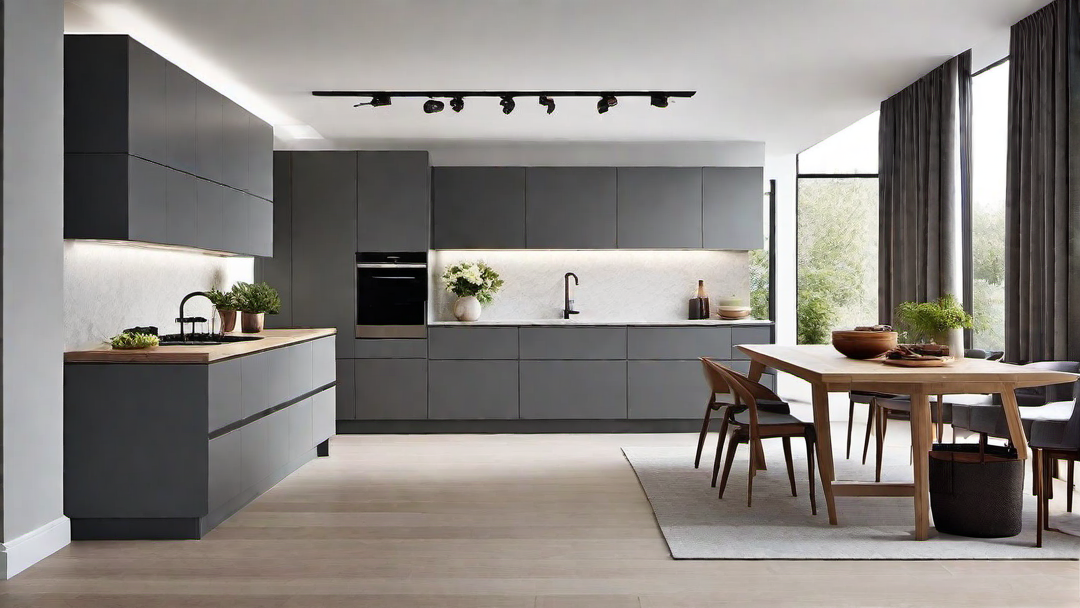 Scandinavian Simplicity: Grey Kitchen with Functional Minimalism