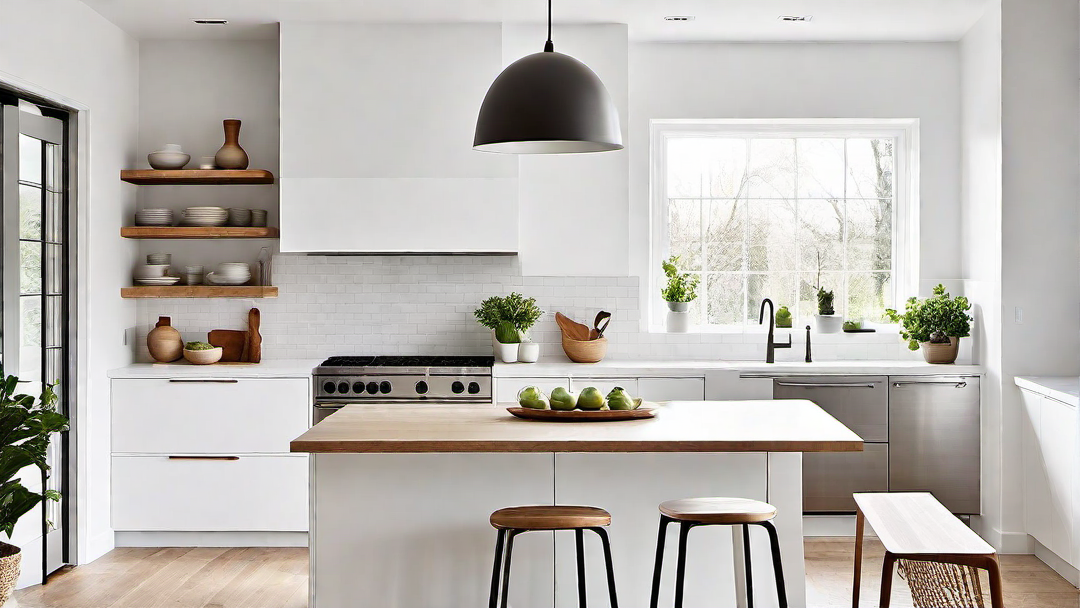 Scandinavian Style: White Kitchen with Hygge-inspired Design