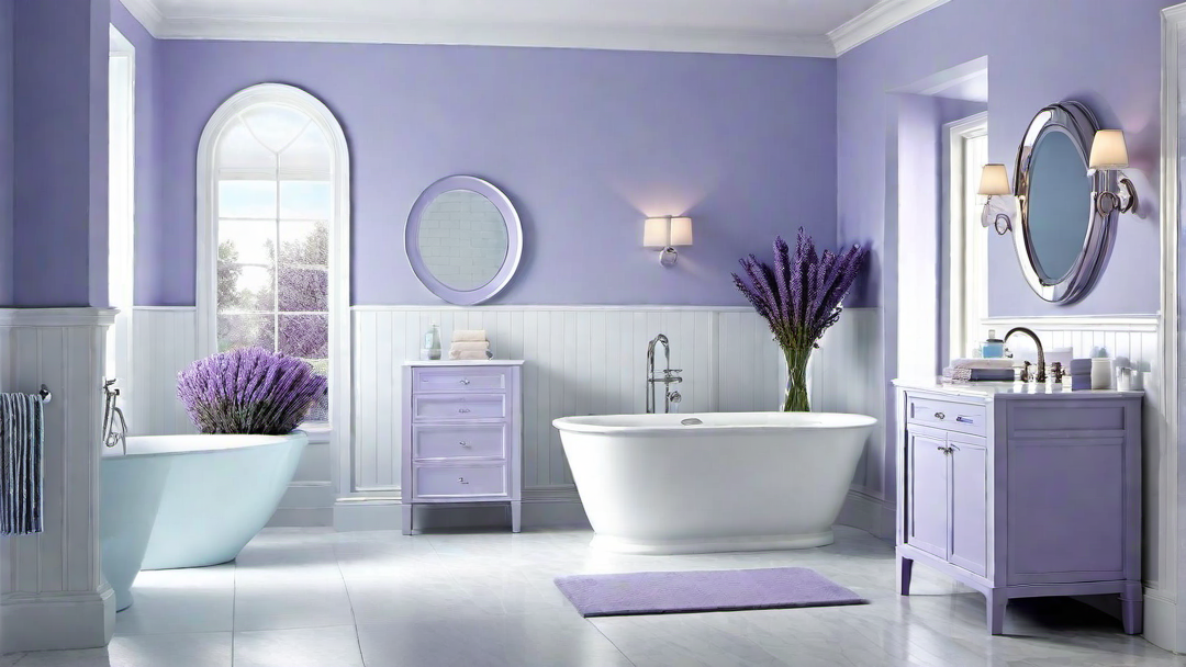 Soothing Sanctuary: Lavender and Sky Blue Bathroom