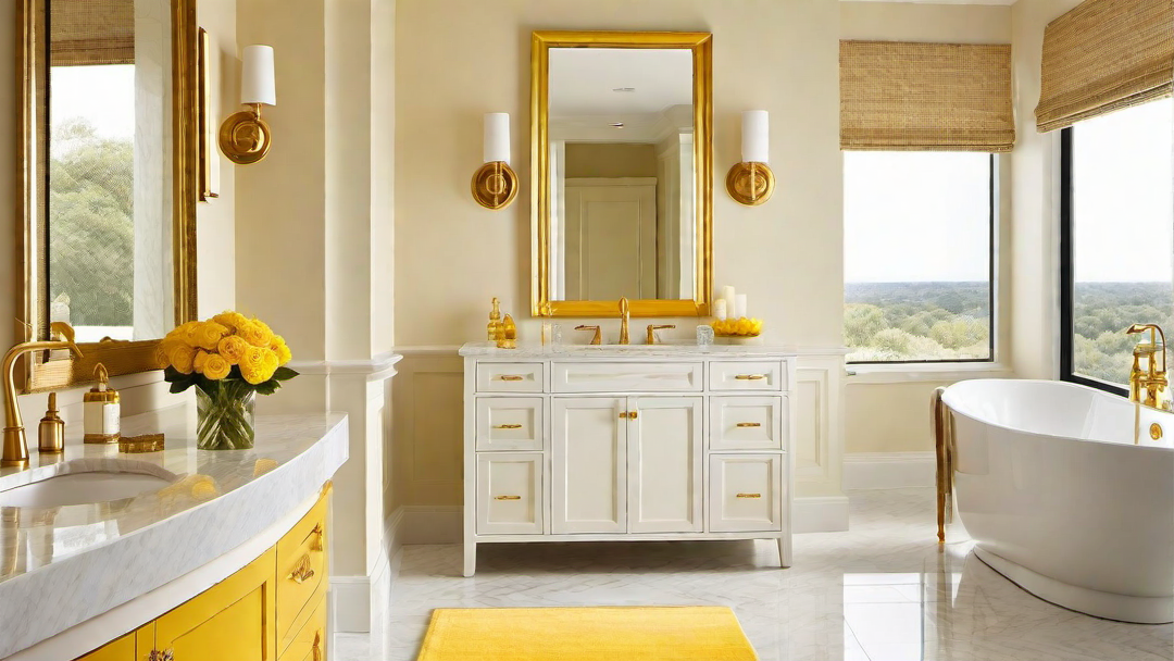 Sunny Gold: Luxurious Touches for a Bright Bathroom