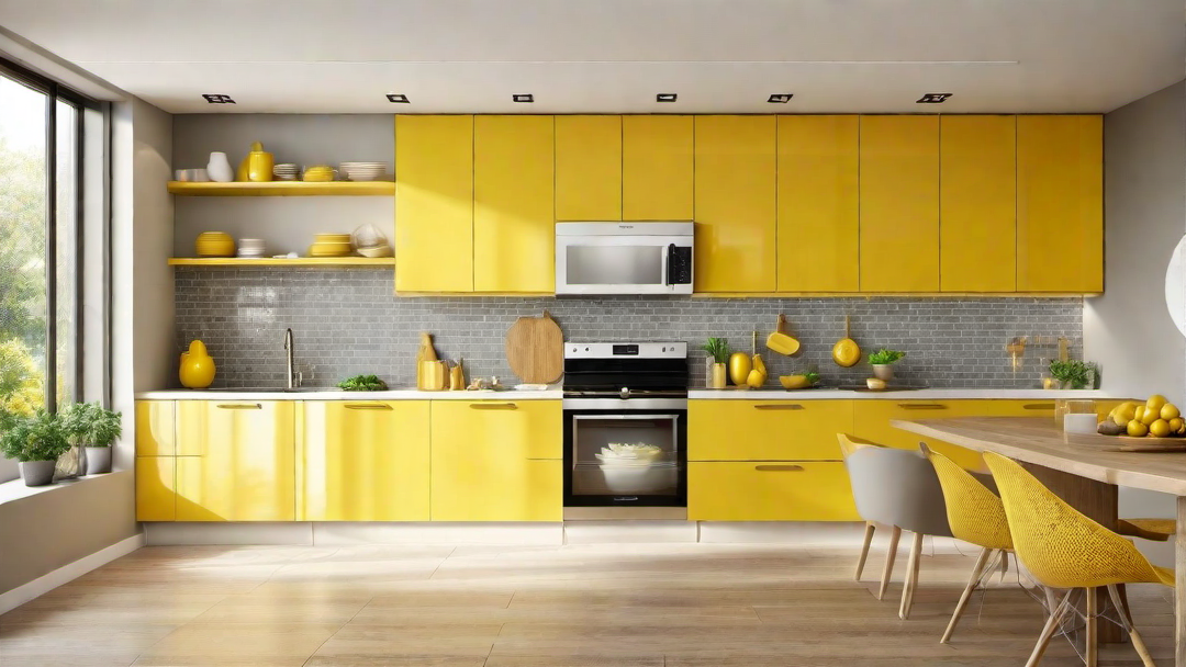 Sunny and Bright: Yellow Kitchen with White Accents