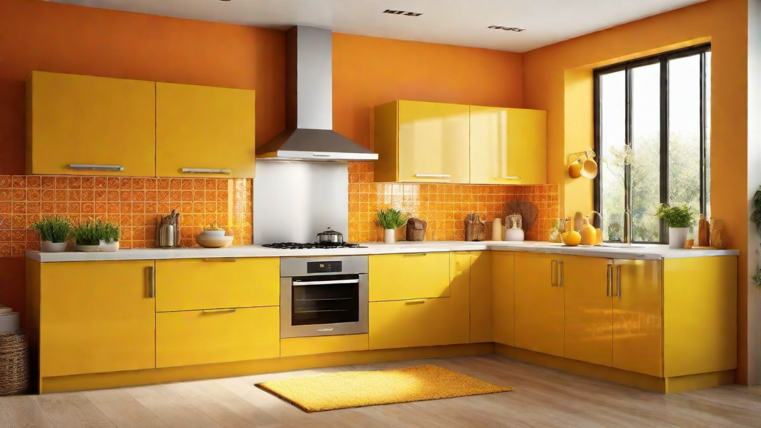 Sunny and Cheerful: Yellow and Orange Combination in the Kitchen