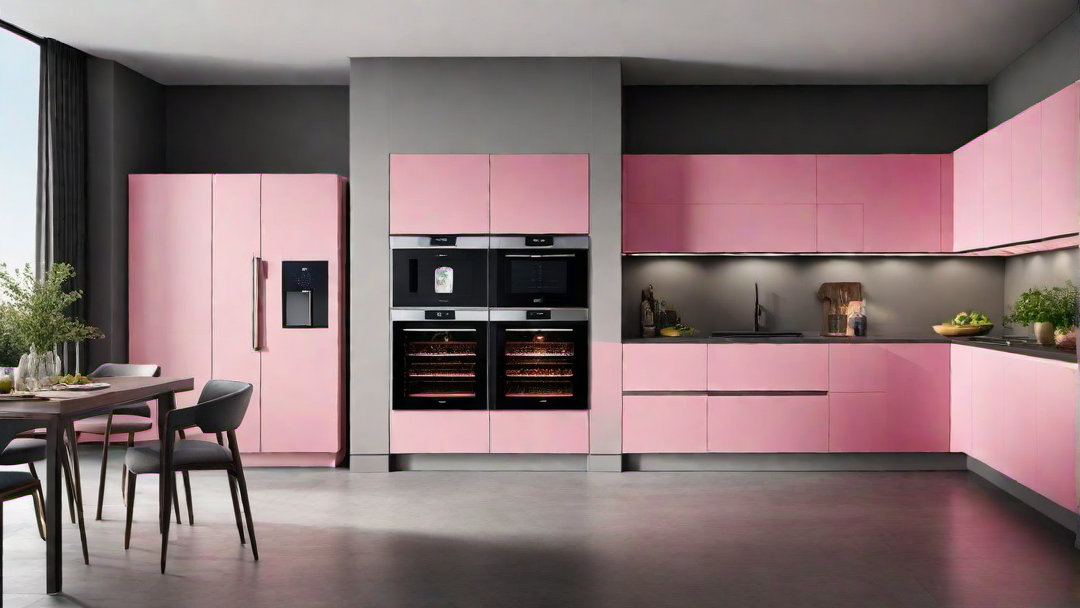 Tech-Savvy Style: Smart Appliances in a Pink Kitchen