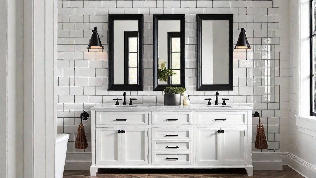Timeless Appeal: Subway Tile and Black Hardware