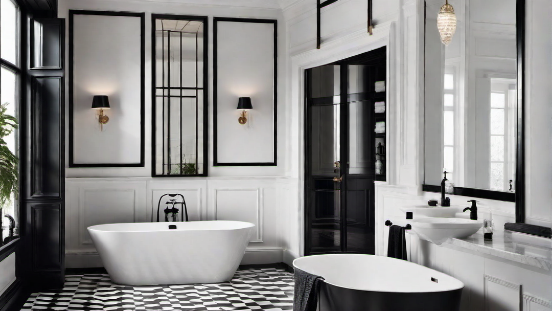 Timeless Beauty: Black and White Checkerboard Flooring