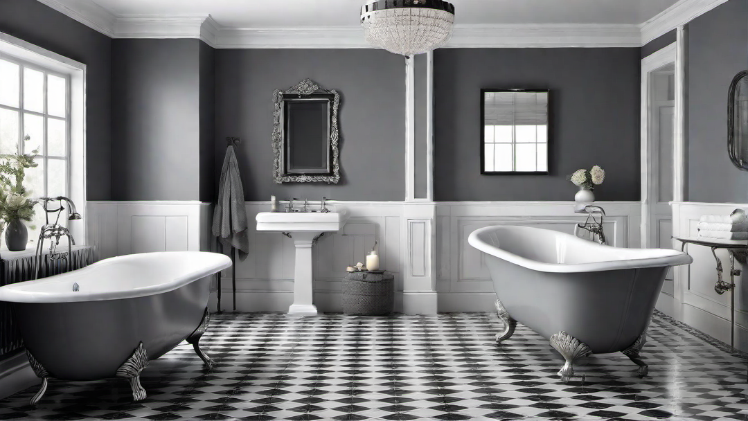 Timeless Charm: Vintage Greyscale Bathroom Inspiration