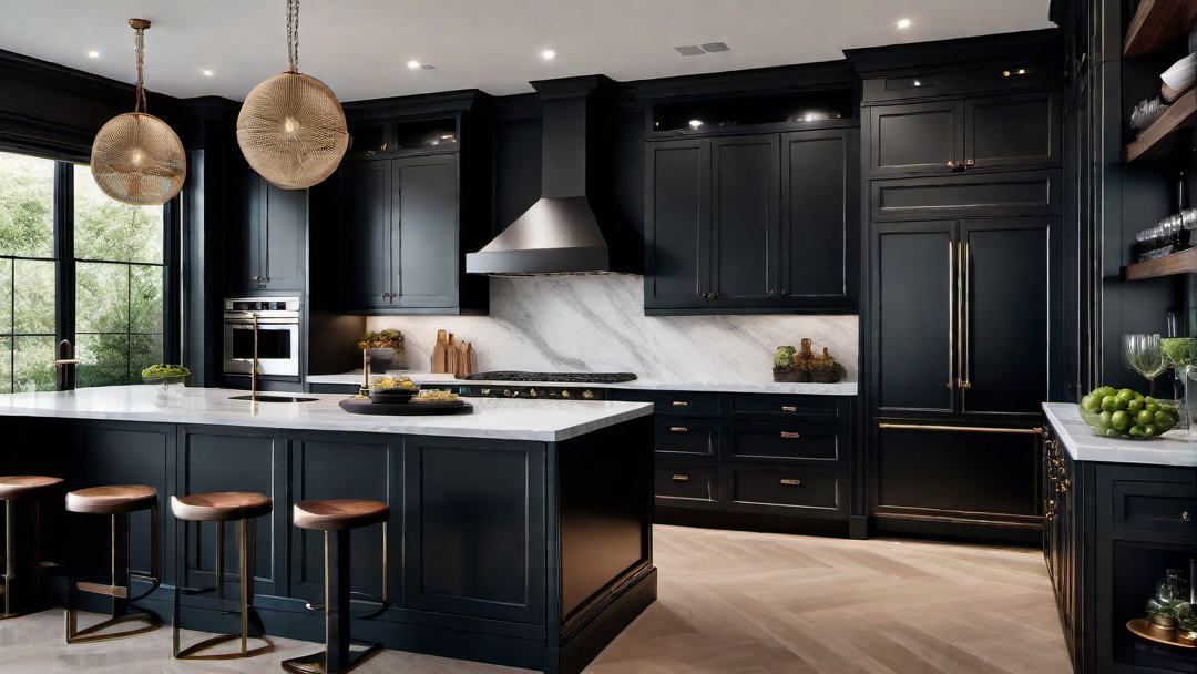 Timeless Class: Traditional Black Kitchen with Modern Touches
