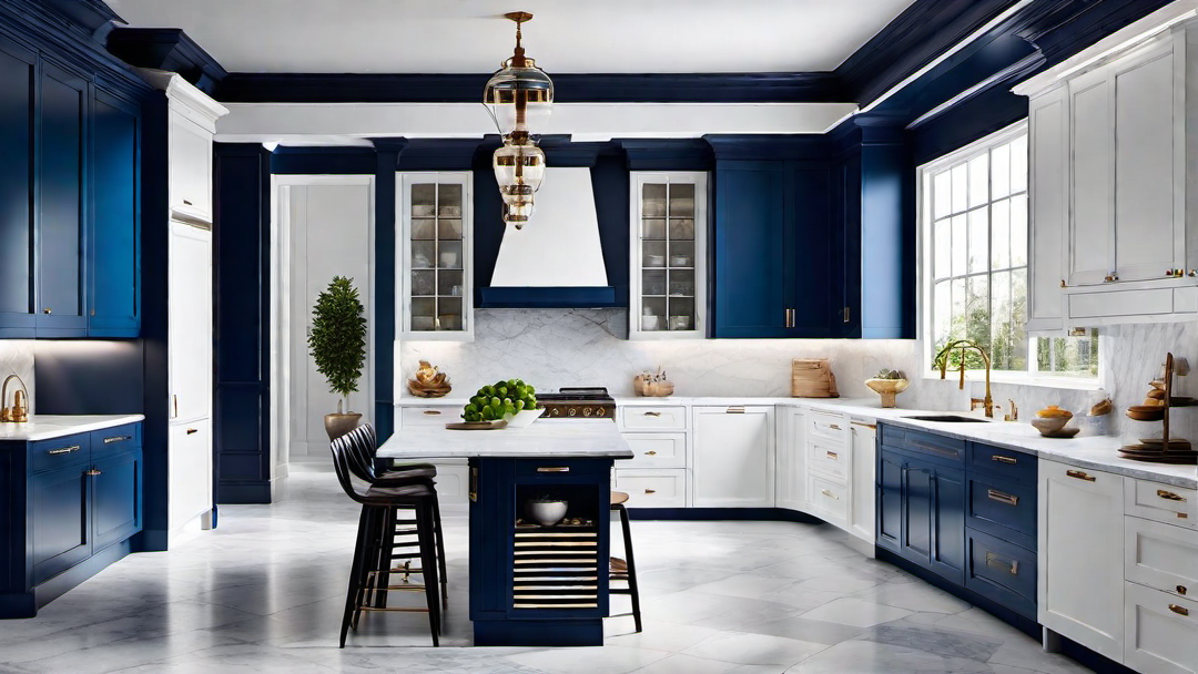 Timeless Elegance: Classic Blue and White Kitchen