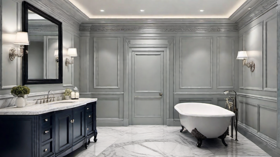 Traditional Charm: Pedestal Sink and Wainscoting