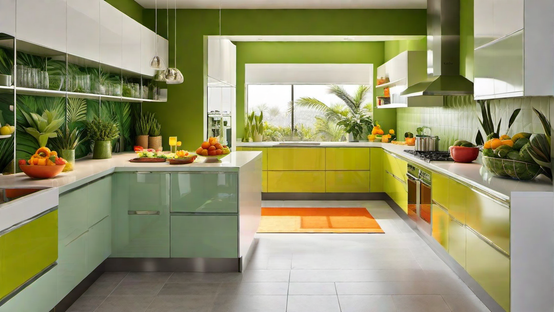 Tropical Kitchen Oasis: Embracing a Vibrant and Relaxing Ambiance