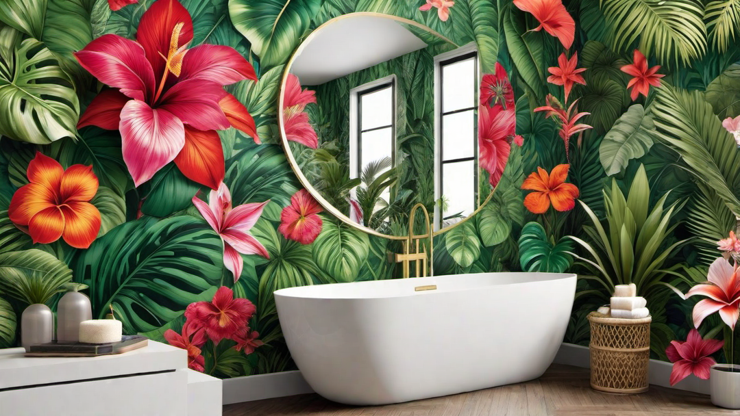Tropical Paradise: Vibrant Floral Wallpaper