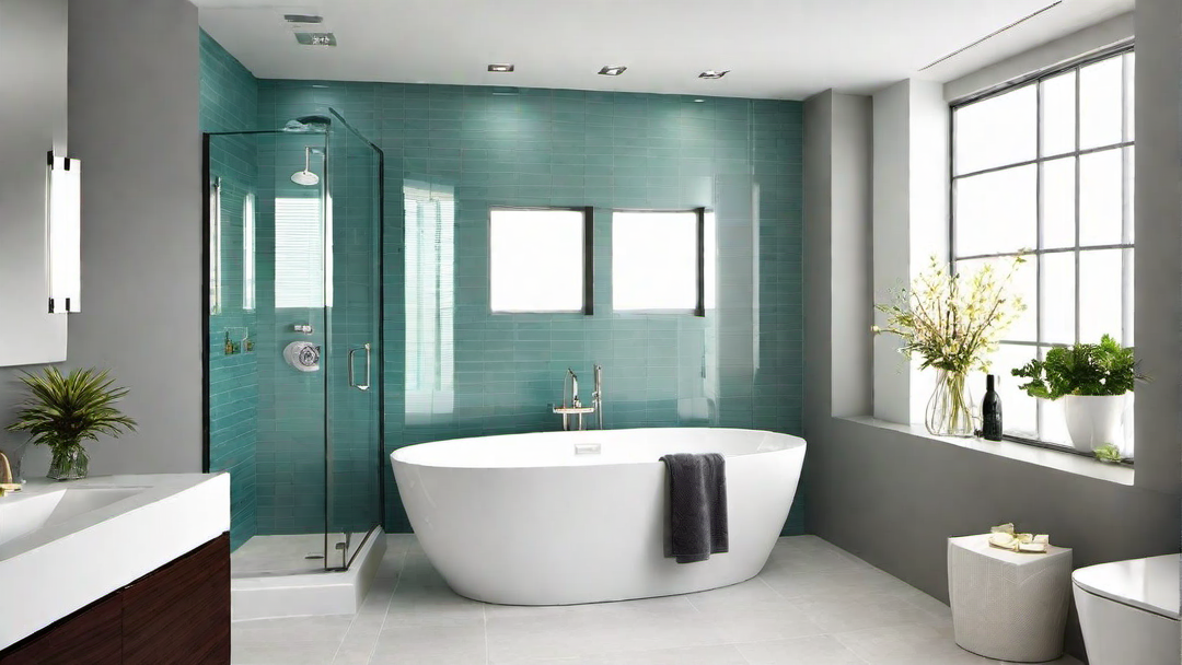 Understated Elegance: Minimalist Small Bathroom with Tub and Shower