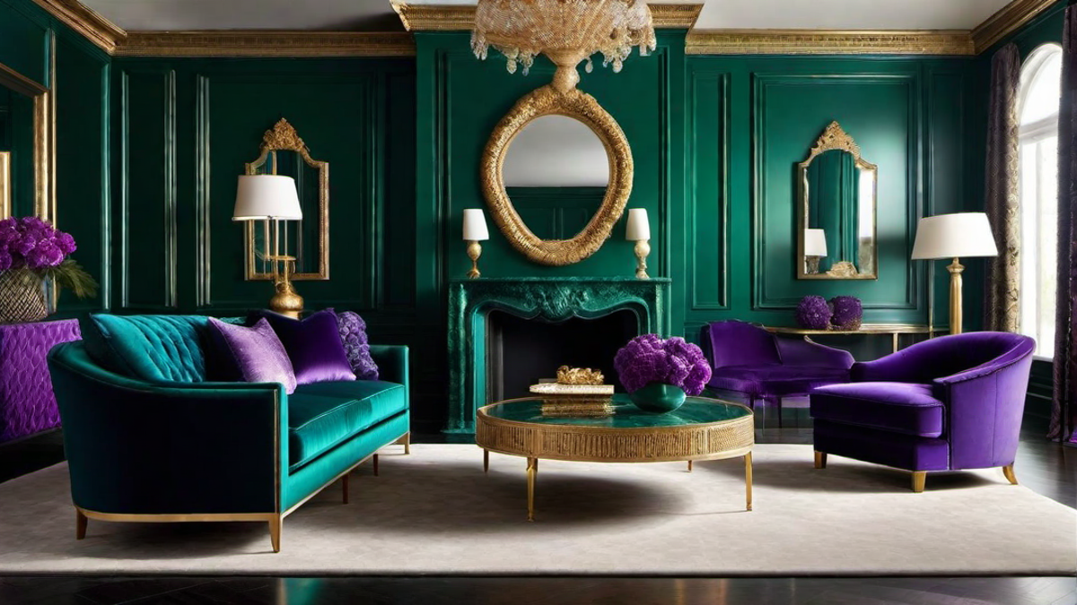 Vibrant Elegance: Jewel-Toned Living Room Paint Ideas