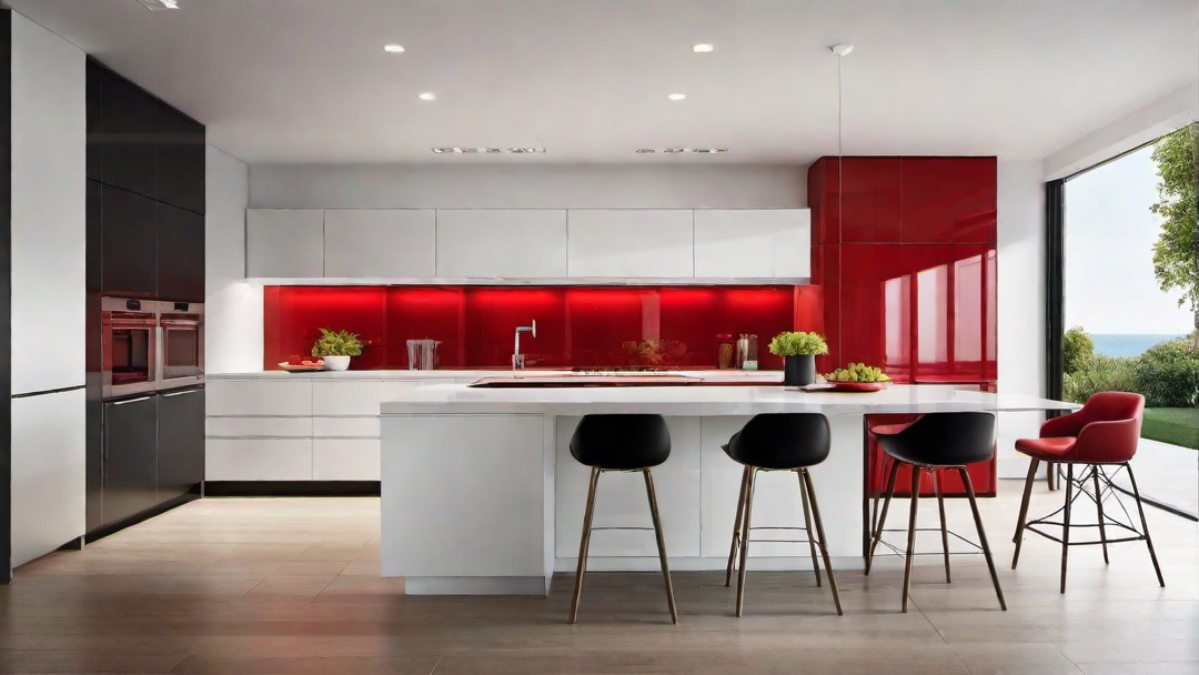Vibrant Red Backsplash: Energizing the Kitchen Space