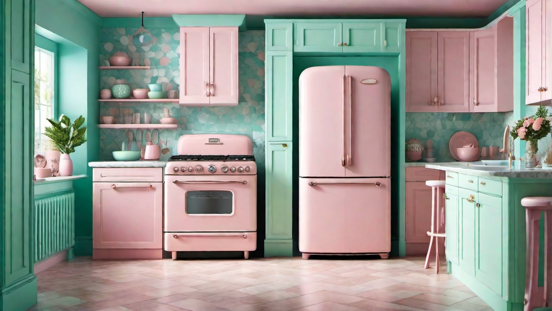 Whimsical Wonderland: Pink Kitchen with Pastel Accents