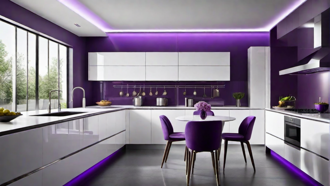 Whimsical Wonderland: Purple Ceiling in the Kitchen