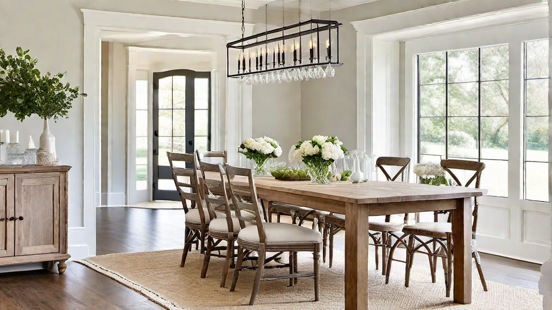 White & Bright: Airy Farmhouse Dining Room