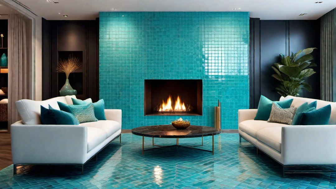 Aqua Blue: Invigorating the Space with a Fresh Fireplace Palette