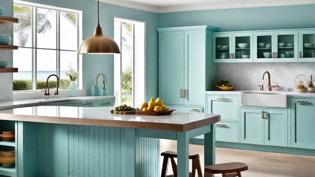 Aqua Blue: Tranquil and Relaxing Colors for a Coastal Kitchen Vibe
