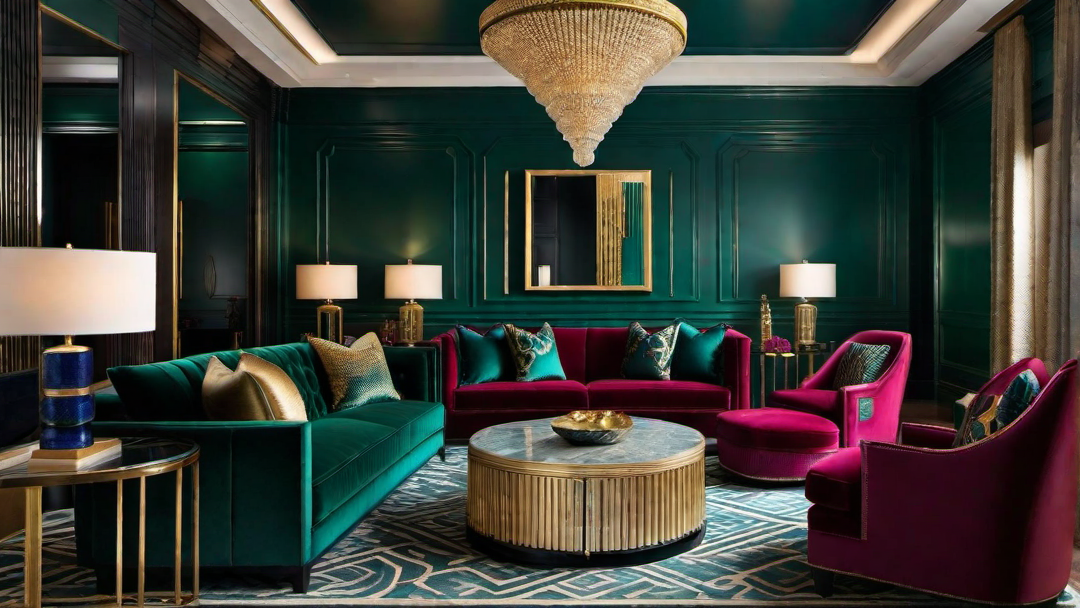 Art Deco Color Palette: Bold and Vivid Hues for Living Room Design
