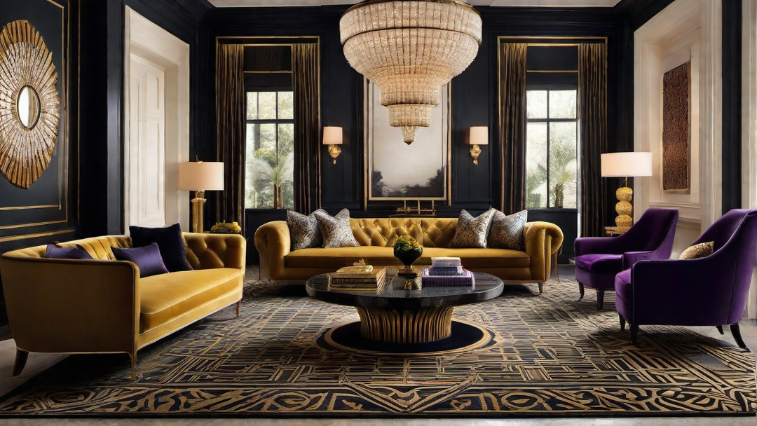 Art Deco Rugs and Carpets: Opulent Floor Coverings for Living Rooms