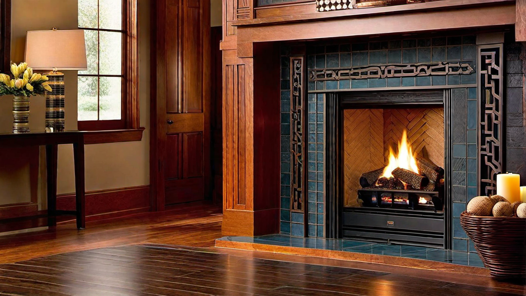Artisan Craftsmanship: Handcrafted Details on the Fireplace