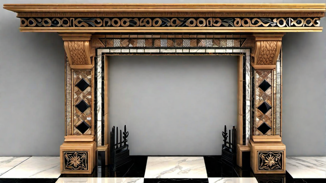 Artisanal Details: Handcrafted Art Deco Fireplace Surround