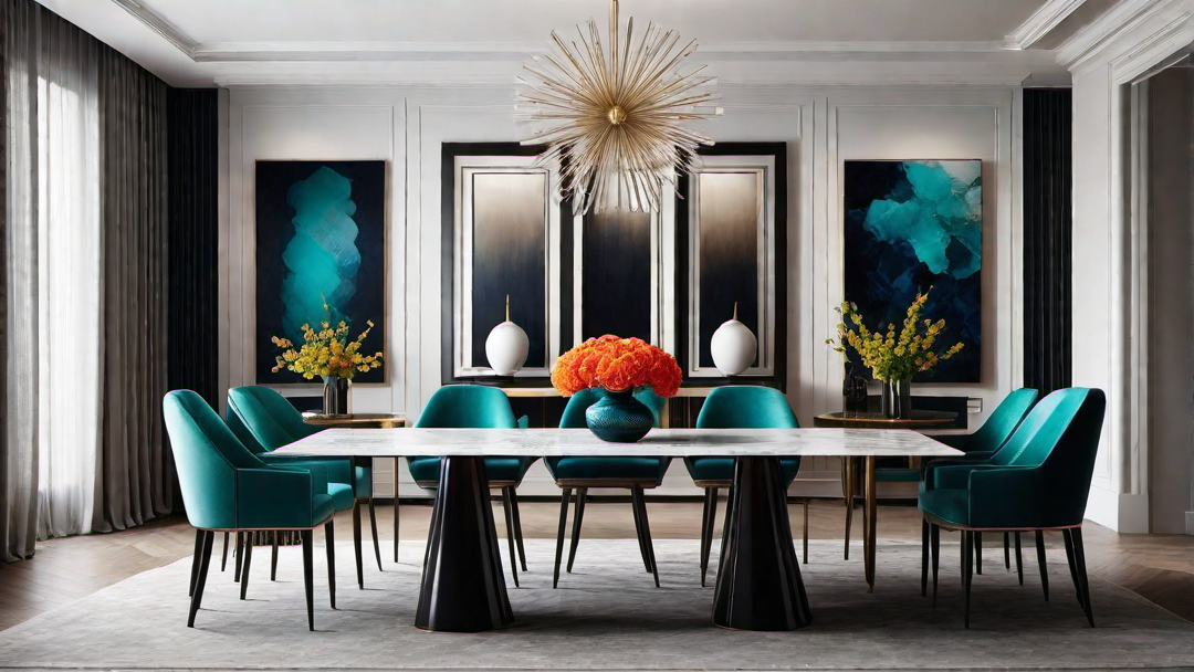 Artistic Ambiance: Modern Style Dining Room with Creative Decor