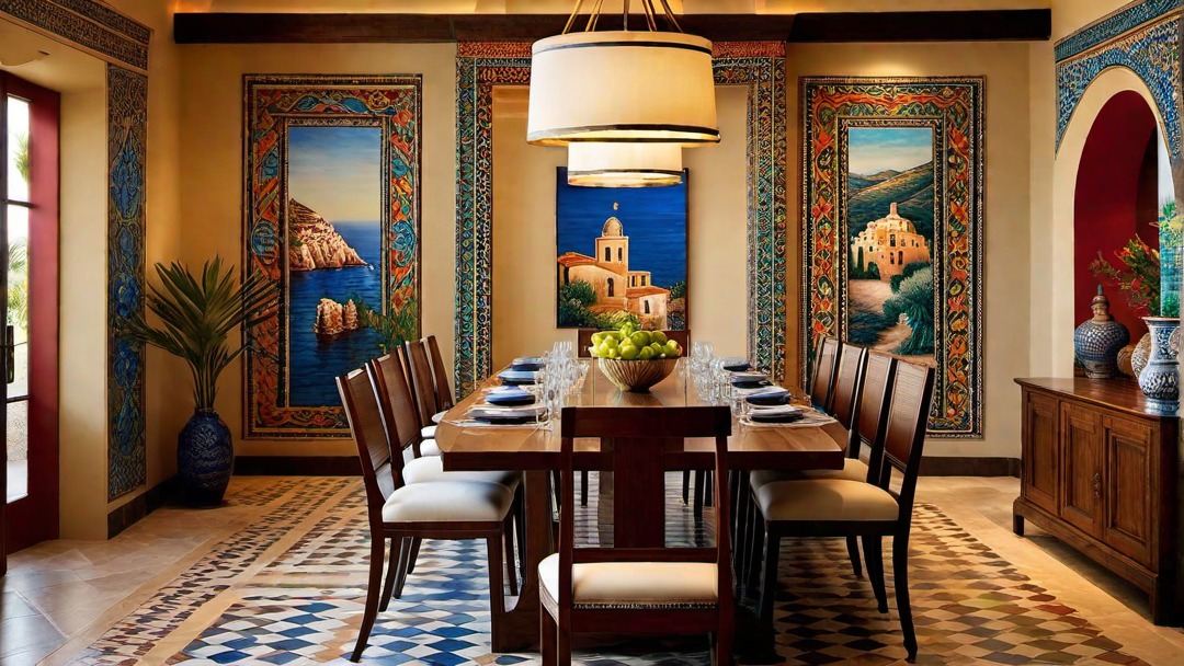 Artistic Expression: Mediterranean Style Dining Rooms as Canvas