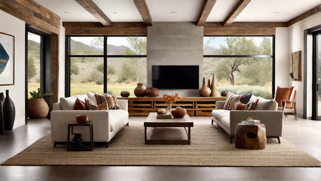 Artistic Flair: Decor and Wall Hangings in Ranch Style Great Rooms
