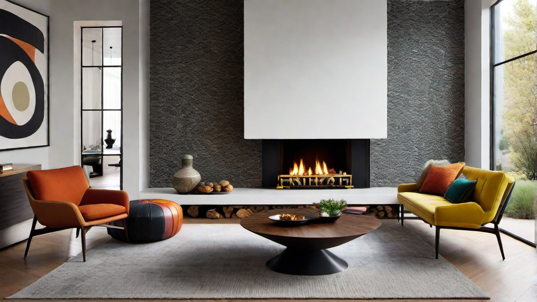 Artistic Flair: Vibrant Multicolored Fireplace for a Vibrant Artistic Expression