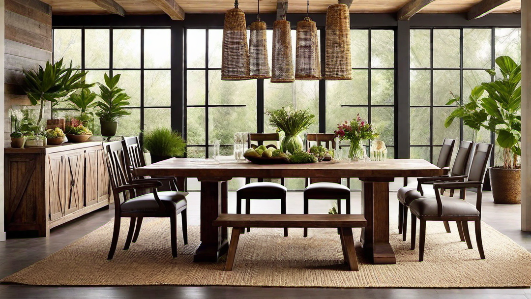 Back to Nature: Earthy and Organic Ranch Style Dining Room