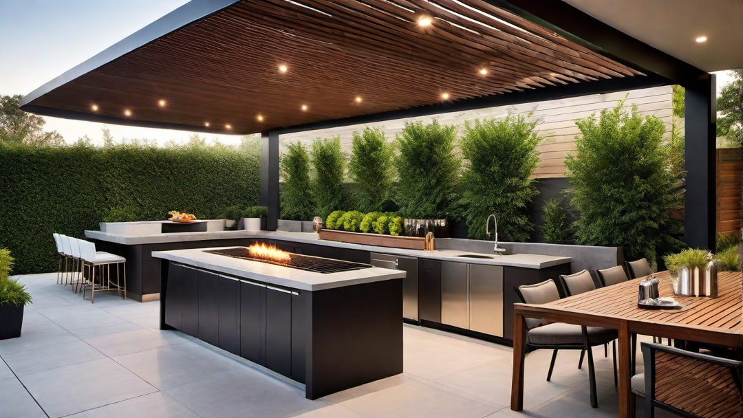 Barbecue Bliss: Sparkling Terrace Ready for Outdoor Grilling