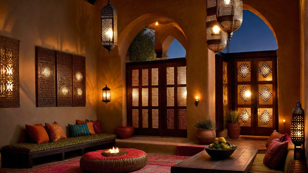 Bohemian Vibes: Creating Illuminated Nooks with Moroccan Lanterns