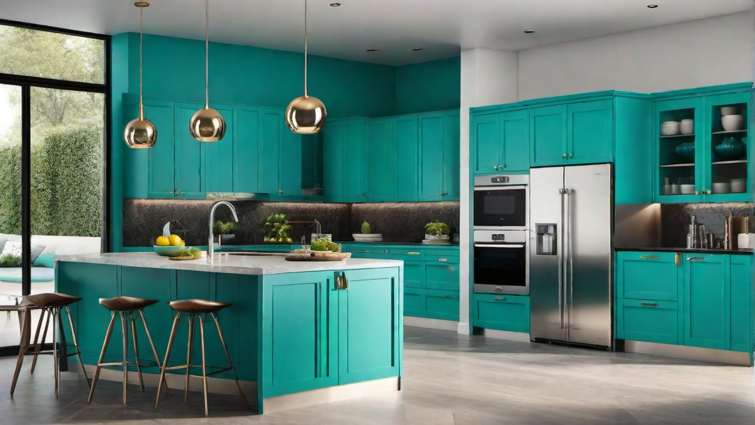 Bold Turquoise: A Stylish Statement Color for Kitchen Cabinetry