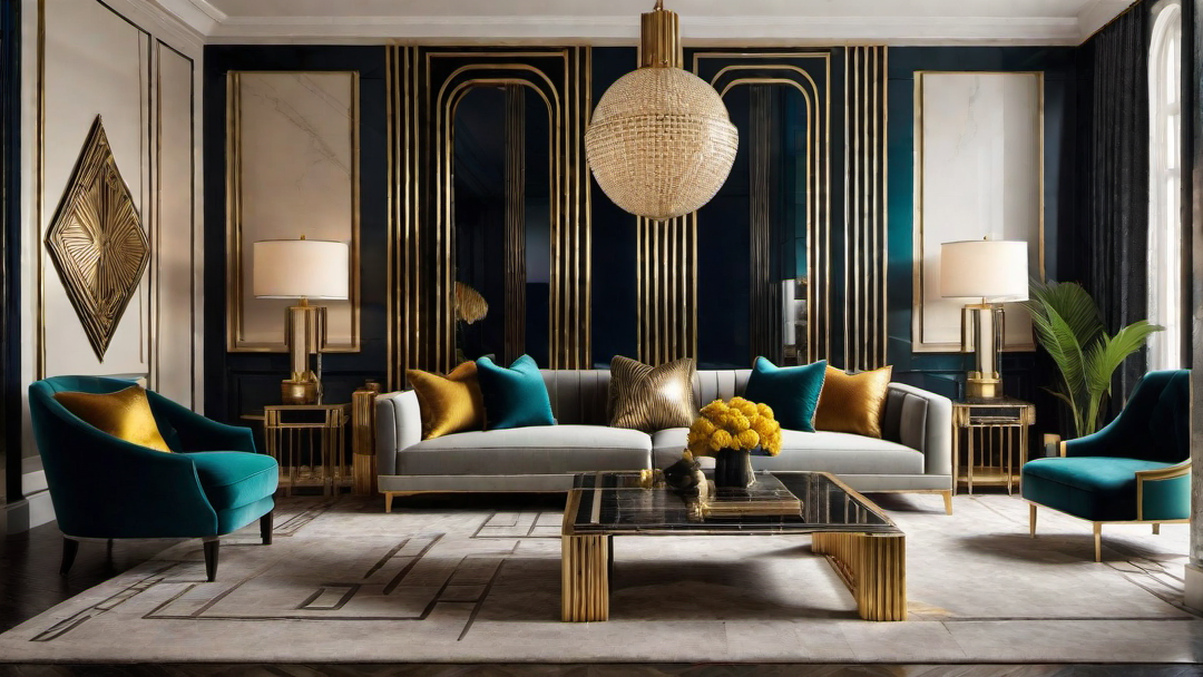 Bold Wall Art: Incorporating Deco-Inspired Artwork in Living Room Decor