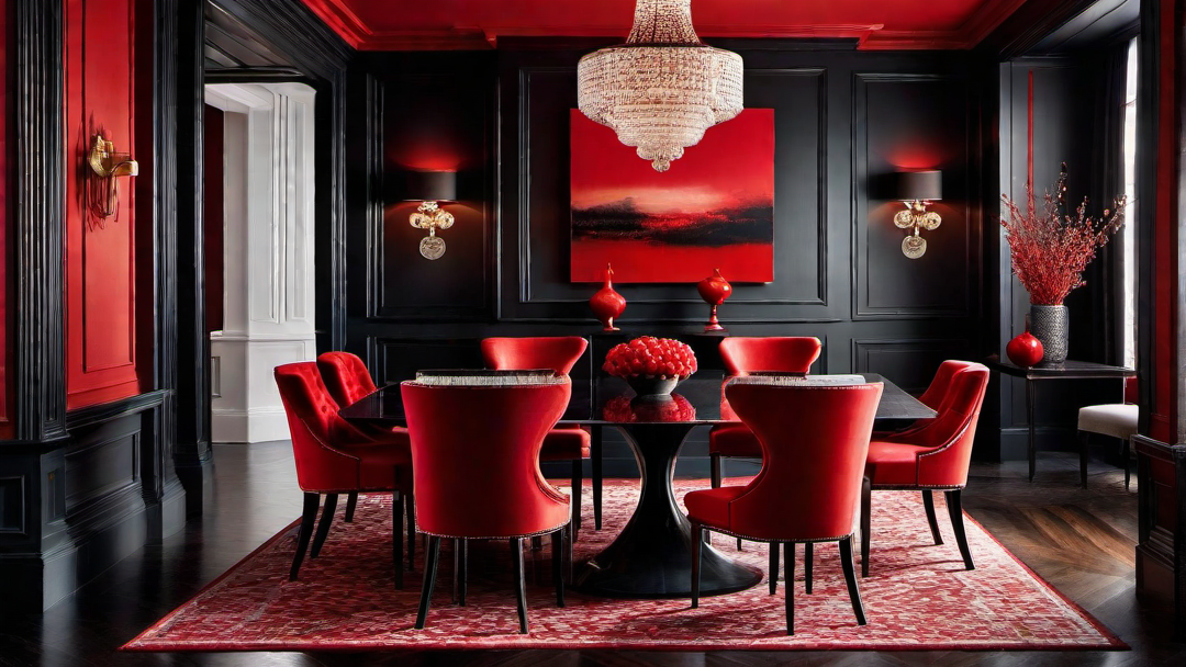Bold and Beautiful: Red Accents for a Striking Dining Room