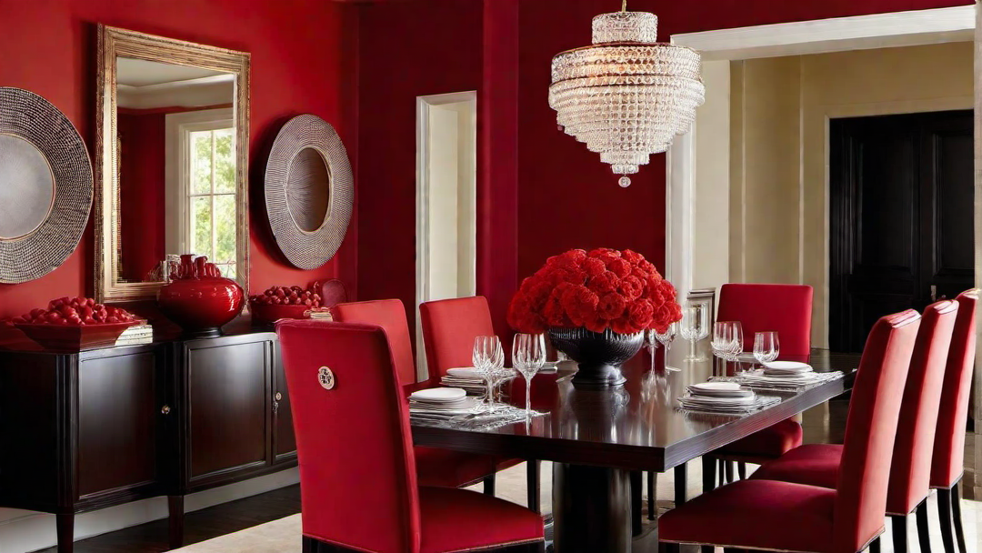 Bold and Bright: Vibrant Red Dining Room